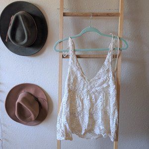3 for $20 Zara Trafaluc crochet cream-colored boho cami